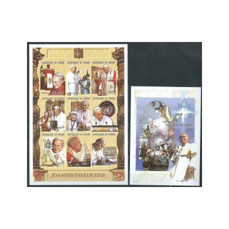 Gwinea - Nr 2097 - 05 Bl 556 B Chr 260 1998r - Papież