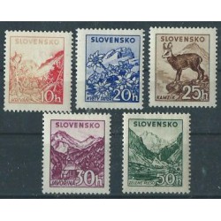 Słowacja - Nr 142 - 46 1944r - Ssaki -  Kwiaty -  Krajobraz