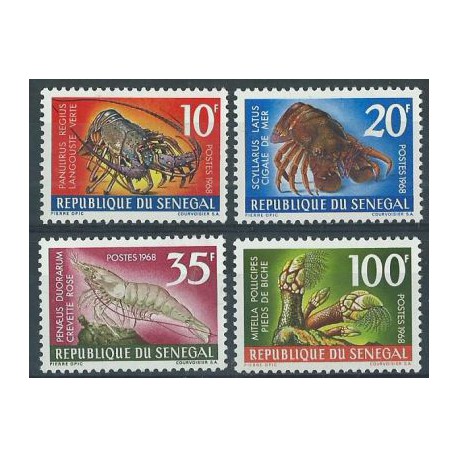 Senegal - Nr 374 - 77 1968r - Fauna morska