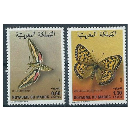 Maroko - Nr 996 - 97 1982r - Motyle