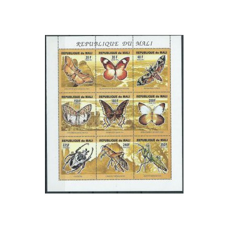 Mali - Nr 1291 - 99 1994r - Insekty - Motyle