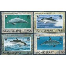 Montserrat - Nr 786 - 89 1990r - WWF -  Ssaki morskie