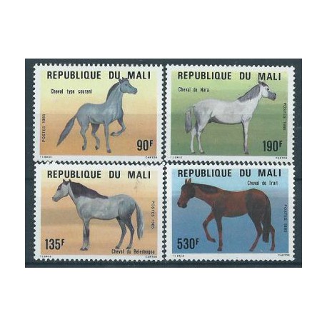 Mali - Nr 1034 - 37 1985r - Konie