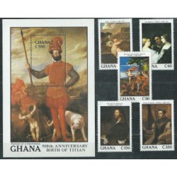 Ghana - Nr 1225 - 29 Bl 133 1989r - Malarstwo