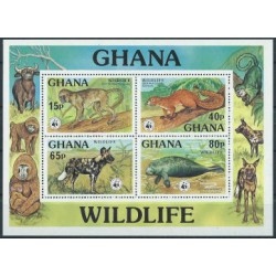 Ghana - Bl 71 1977r - WWF -  Ssaki
