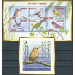 Ghana - Nr 3472 - 77 Bl 442 2002r - Ptaki