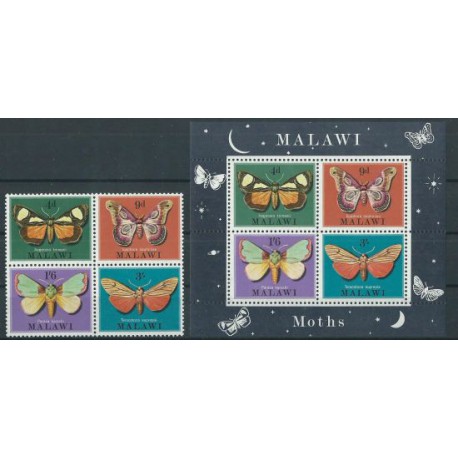 Malawi - Nr 134 - 37 Bl 19 1970r - Motyle