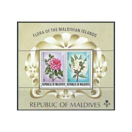 Malediwy - Bl 22 1973r - Kwiaty