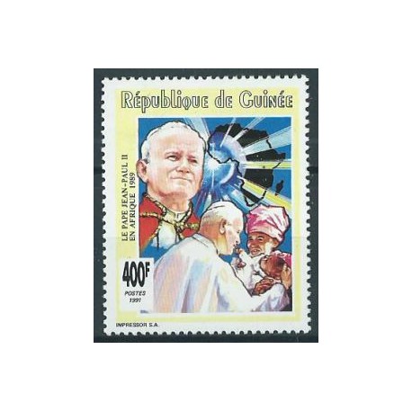 Gwinea - Nr 1345 1991r - Papież