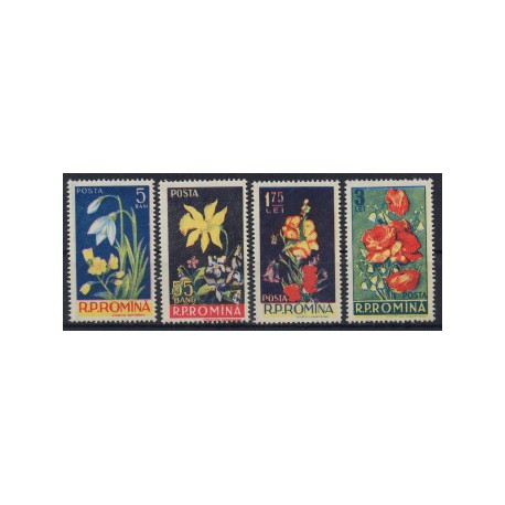 Rumunia - Nr 1589 - 92 1956 - Kwiaty