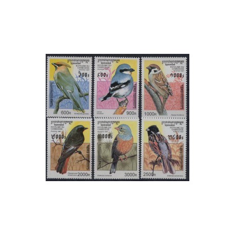Kambodża - Nr 1684 - 89 1997r - Ptaki