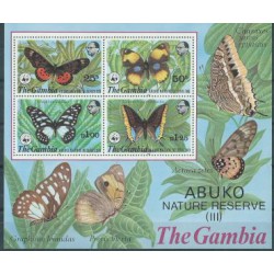 Gambia - Bl 5 1980r - WWF - Motyle
