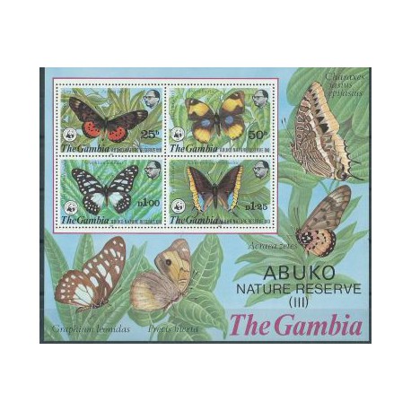 Gambia - Bl 5 1980r - WWF - Motyle