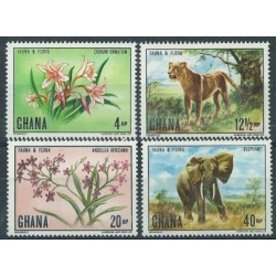 Ghana - Nr 413 - 16 1970r - Kwiaty -  Ssaki