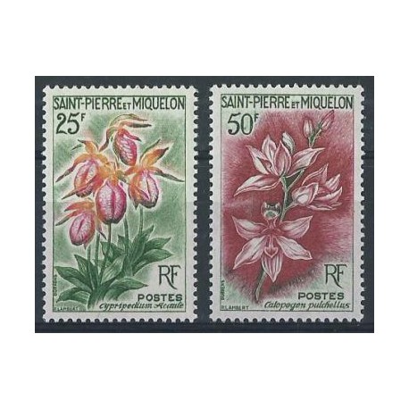 SPM - Nr 394 - 95 1962r - Kwiaty - Kol. francuskie