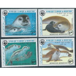 Mauretania - Nr 871 - 74 1986r - WWF  - Ssaki morskie