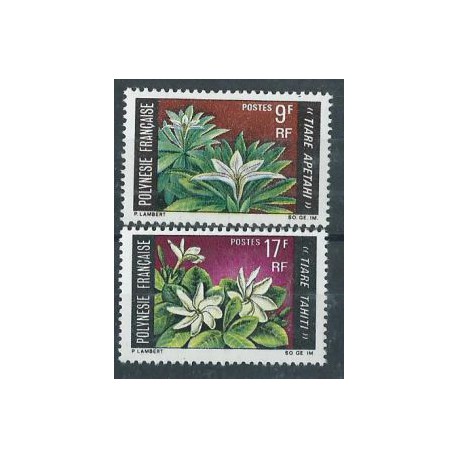 Polinezja Fr. - Nr 090 - 91 1969r - Kwiaty