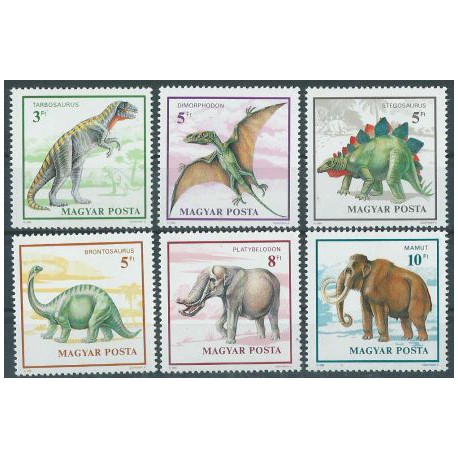 Węgry - Nr 4110 - 15 1990r - Dinozaury