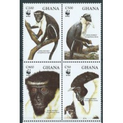 Ghana - Nr 1973 - 76 1994r - WWF -  Ssaki