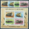 Gabon - Nr 1057 - 60 Bl 65 1990r - Mineraly
