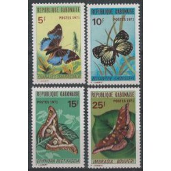 Gabon - Nr 434 - 37 1971r - Motyle