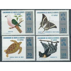 Nowe Hebrydy - Nr 383 - 86 1974r - Ptak -  Ssak - Gady - Motyle