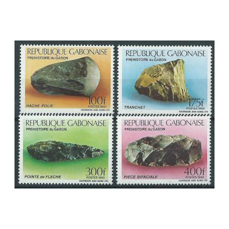 Gabon - Nr 1057 - 60 1990r - Mineraly
