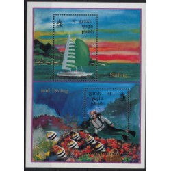 Wyspy Dziewicze - Bl 78 1993r - Ryby - Płetwonurek