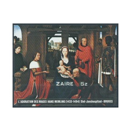 Zair - Bl 30 B 1979r - Malarstwo - Boże Narodzenie