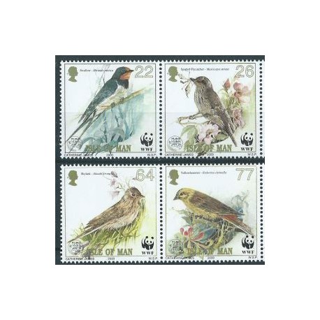Wyspa Man - Nr 860 - 63 Pasek 2000r - WWF -  Ptaki