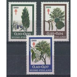 Finlandia - Nr 657 - 59 1969r - Drzewa