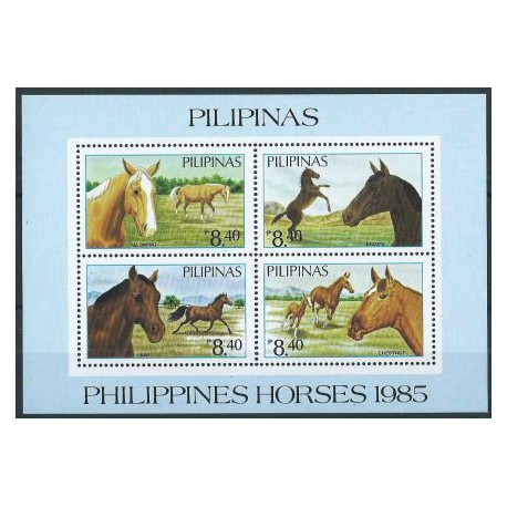 Filipiny - Bl 28 1985r - Konie