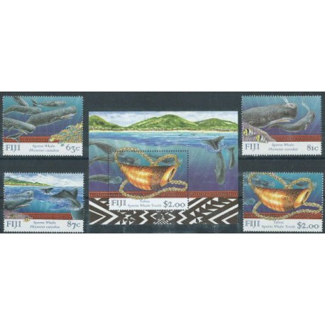 Fiji - Nr 851 - 54 Bl 26 1998r - Ssaki morskie