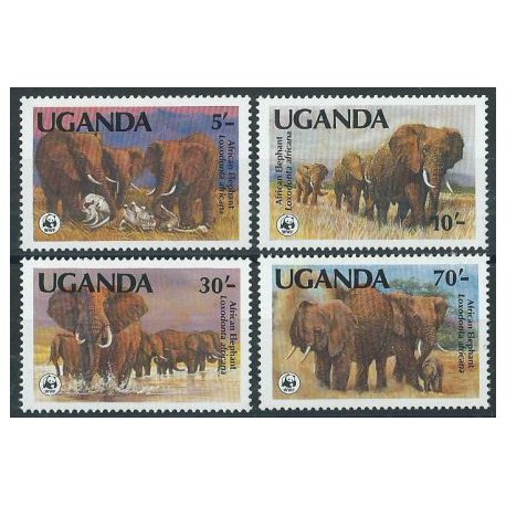 Uganda - Nr 361 - 64 C 1991r - WWF - Ssaki