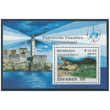 Nikaragua - Bl 164 1985r - Latarnia -  Gady