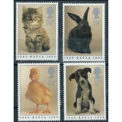 Wielka Brytania - Nr 1245 - 48 1990r - Pies - Kot