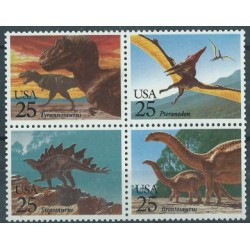 USA - Nr 2051 - 54 1989r - Dinozaury