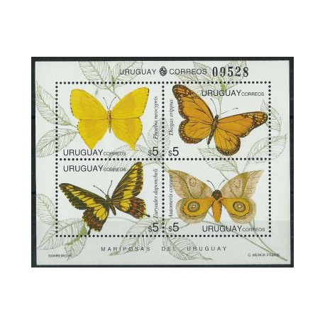 Urugwaj - Bl 67 1995r - Motyle