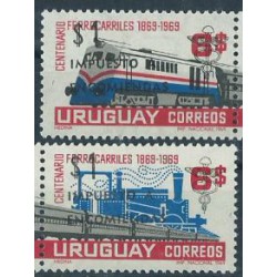 Urugwaj - Nr 094 - 95 Pasek 1972r - Koleje