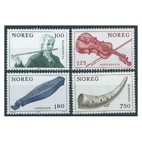 Norwegia - Nr 783 - 86 1978r - Instrumenty muzyczne