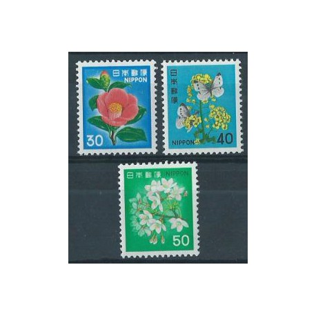 Japonia - Nr 1441 - 43 1980r - Kwiaty