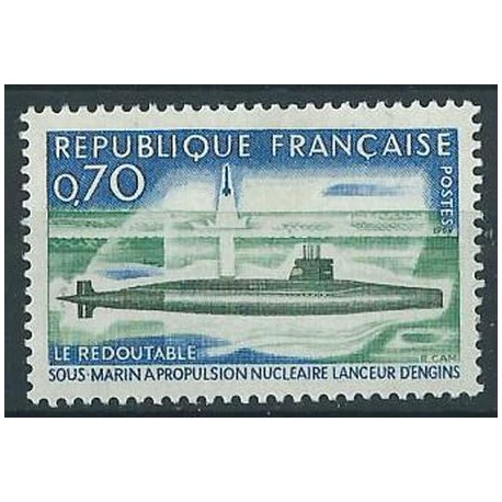 Francja - Nr 1686 A 1969r - Marynistyka - Łódz podwodna