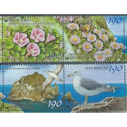 Korea S. - Nr 2384 - 87 Pasek 2004r - Ptaki  - Kwiaty
