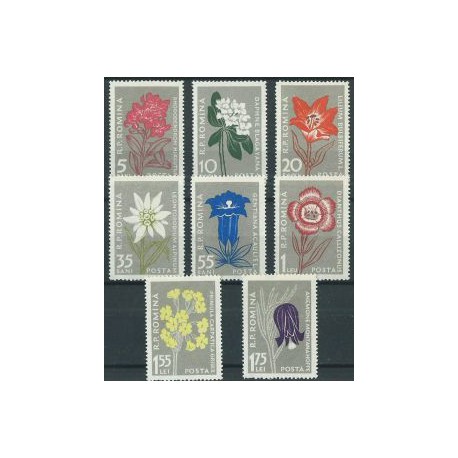 Rumunia - Nr 1647 - 54 1957r - Kwiaty