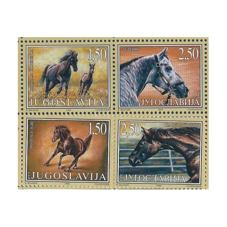 Jugosławia - Nr 2849 - 52 Pasek1998r - Konie