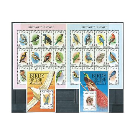 Guyana - Nr 4848 - 71 Bl 427 - 28 1994r - Ptaki