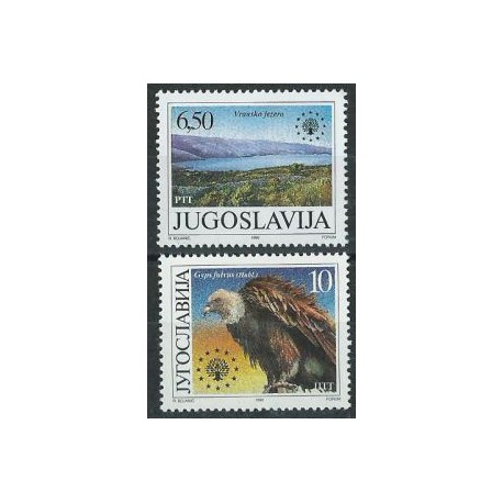 Jugosławia - Nr 2452 - 53 1990r - Ptak -  Krajobrazy