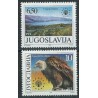 Jugosławia - Nr 2452 - 53 1990r - Ptak -  K wiaty - Krajobrazy
