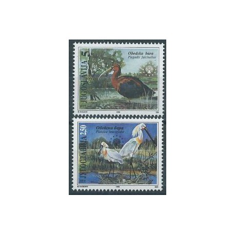 Jugosławia - Nr 2781 - 82 1996r - Ptaki