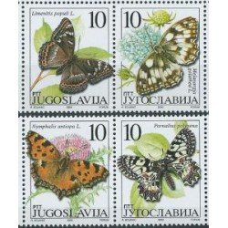 Jugosławia - Nr 2962 - 65 Pasek 2000r - Motyle